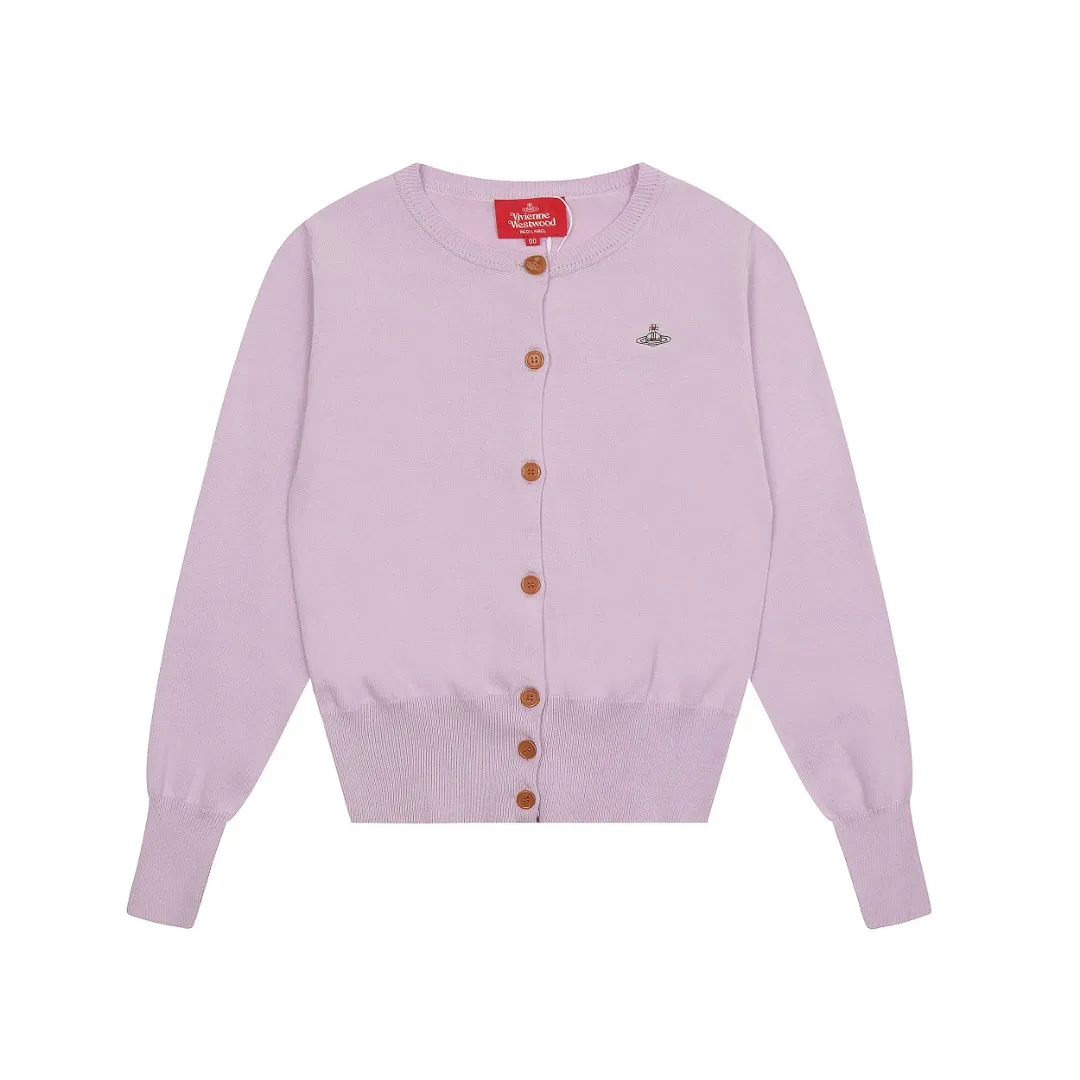 VIVI115 # vivienne west wood Vivienne classic knitted sweater wool cardigan 2024 autumn latest style Exclusive and highest quality on the entire network Order with confidence - 🧩 15% merino cotton wool 85% wool blend 🧩Correct Italian 🇮🇹100% wool washed wheat logo 🧩Original purchase, real mold opening 🧩Original purchase records and comparison pictures can be provided. Place your order with confidence. 🧩Instant sale of all Taobao 300+ versions. The purchasing quality is excellent. It is definitely not a copywriter party. It is a real good product. The real product far exceeds the budget. Size: S -M- L. Color: black, white, light green, purple, apricot.